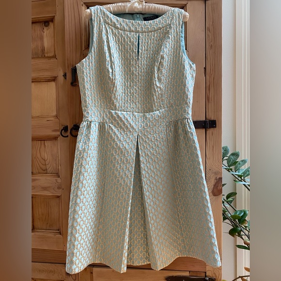 Ralph Lauren Dresses & Skirts - Ralph Lauren Robins Egg Blue and Gold Dress - Size 12